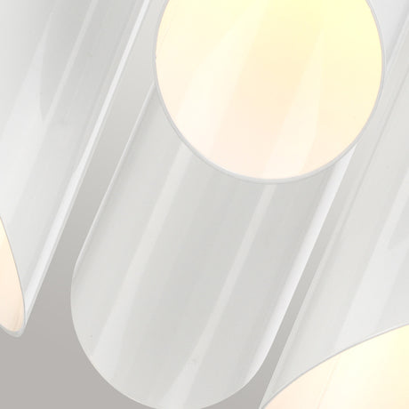 Elstead Lighting Chandelier from the Quinto range. Quinto 6 Light Chandelier - White Aged Brass Product Code = QUINTO6-WAB