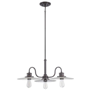 Quoizel Chandelier from the Admiral range. Admiral 3 Light Chandelier Product Code = QZ-ADMIRAL-3P-IB