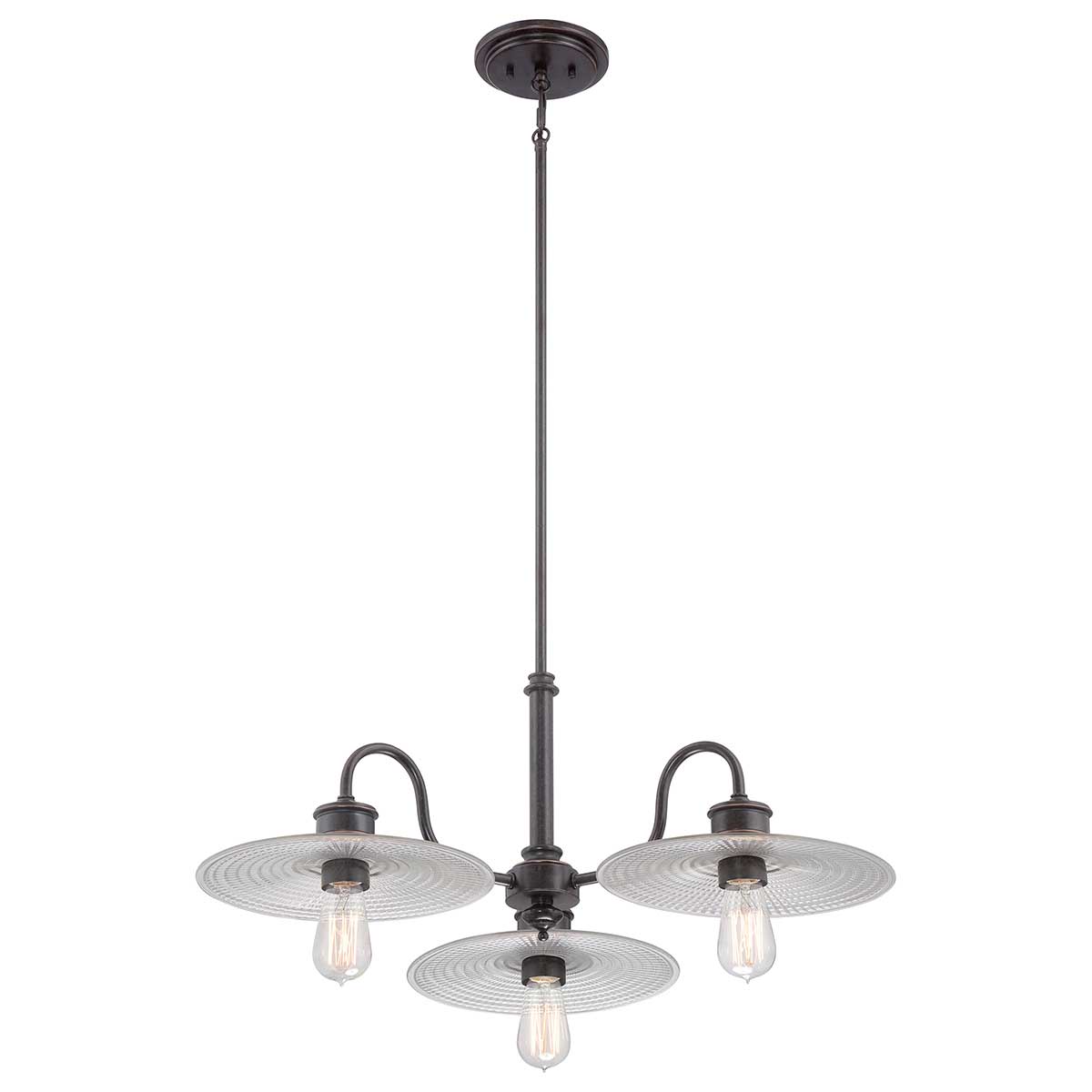 Quoizel Chandelier from the Admiral range. Admiral 3 Light Chandelier Product Code = QZ-ADMIRAL-3P-IB