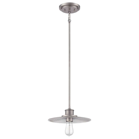 Quoizel Pendant from the Admiral range. Admiral 1 Light Mini Pendant - Nickel Product Code = QZ-ADMIRAL-P-AN