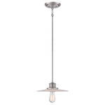 Quoizel Pendant from the Admiral range. Admiral 1 Light Mini Pendant - Nickel Product Code = QZ-ADMIRAL-P-AN