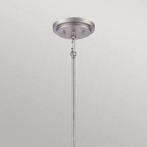 Quoizel Pendant from the Admiral range. Admiral 1 Light Mini Pendant - Nickel Product Code = QZ-ADMIRAL-P-AN