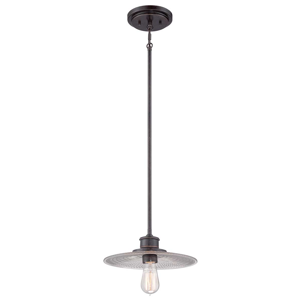 Quoizel Pendant from the Admiral range. Admiral 1 Light Mini Pendant - Bronze Product Code = QZ-ADMIRAL-P-IB