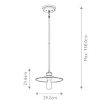 Quoizel Pendant from the Admiral range. Admiral 1 Light Mini Pendant - Bronze Product Code = QZ-ADMIRAL-P-IB