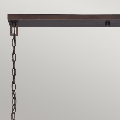 Quoizel Linear Chandelier from the Aldora range. Aldora 8 Light Island Light Product Code = QZ-ALDORA8-ISLE