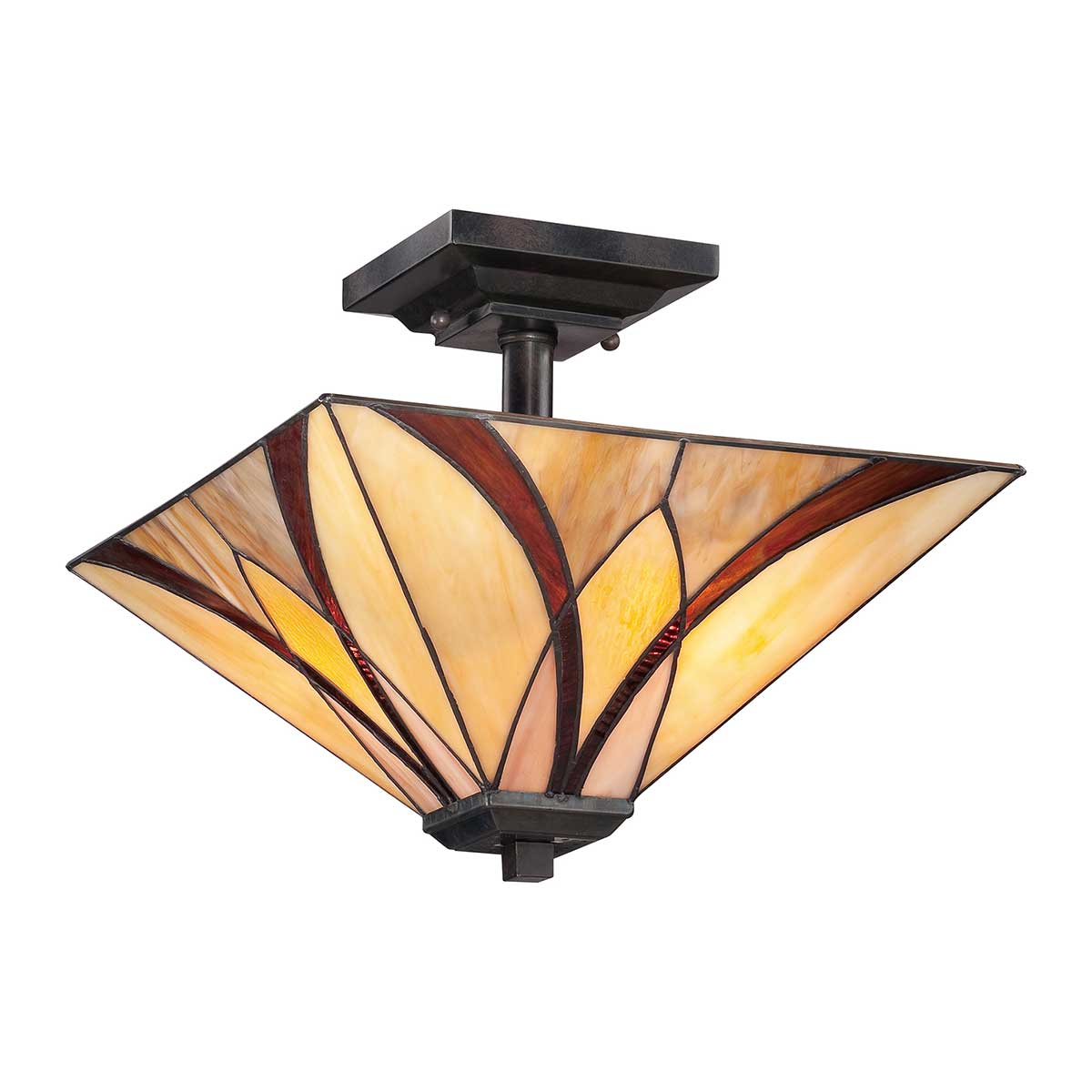 Quoizel Ceiling Semi-Flush from the Asheville range. Asheville 2 Light Semi-Flush Product Code = QZ-ASHEVILLE-SF