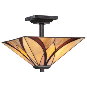 Quoizel Ceiling Semi-Flush from the Asheville range. Asheville 2 Light Semi-Flush Product Code = QZ-ASHEVILLE-SF