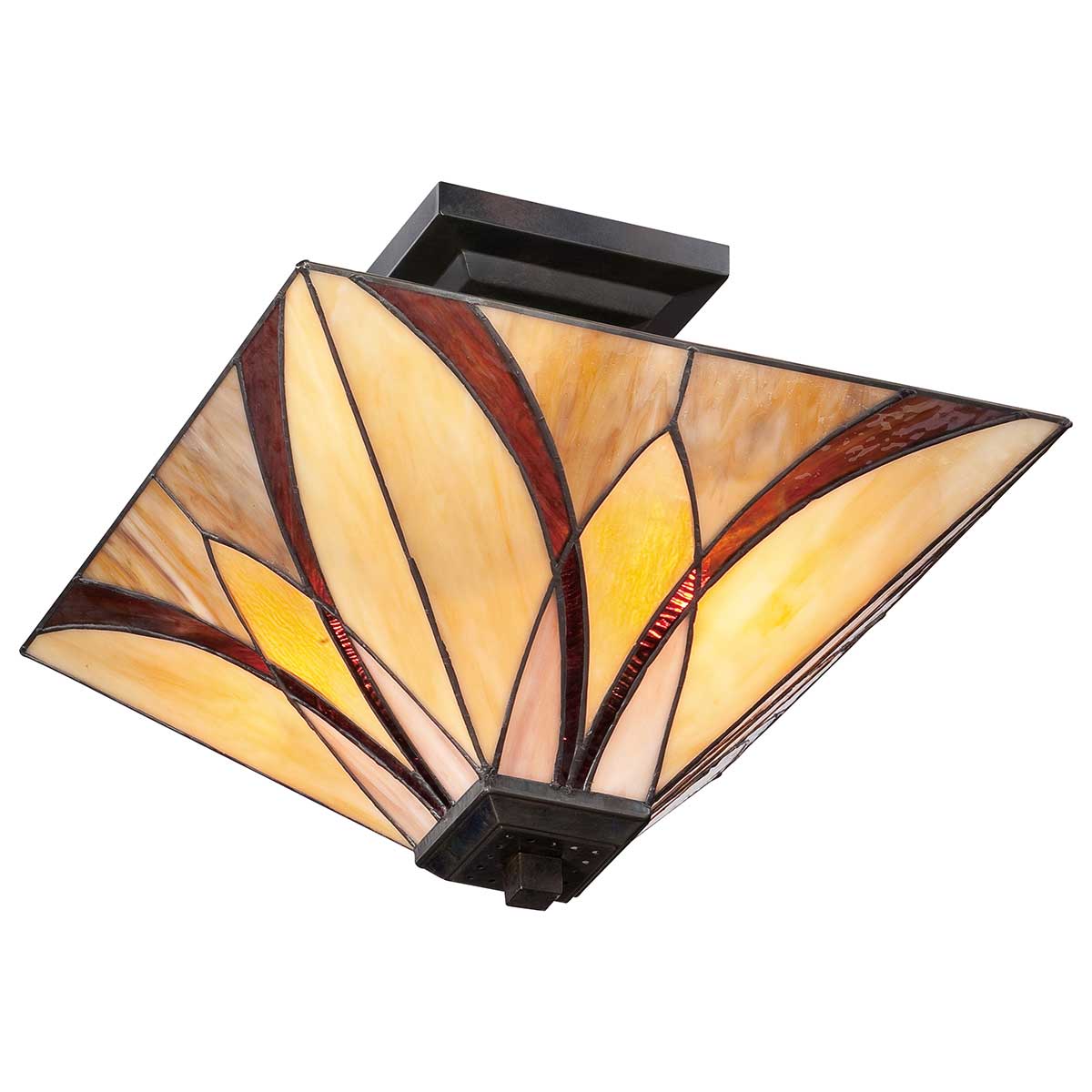 Quoizel Ceiling Semi-Flush from the Asheville range. Asheville 2 Light Semi-Flush Product Code = QZ-ASHEVILLE-SF