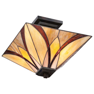 Quoizel Ceiling Semi-Flush from the Asheville range. Asheville 2 Light Semi-Flush Product Code = QZ-ASHEVILLE-SF