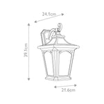 Quoizel Outdoor Wall Light from the Bedford range. Bedford 1 Light Medium Wall Lantern – SKU QZ-BEDFORD2-M