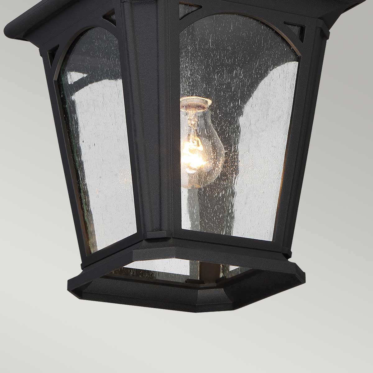 Quoizel Outdoor Hanging from the Bedford range. Bedford 1 Light Small Chain Lantern Product Code = QZ-BEDFORD8-S