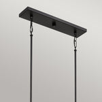 Quoizel Linear Chandelier from the Bismarck range. Bismarck 5 Light Linear Pendant – SKU QZ-BISMARCK-ISLE-EK