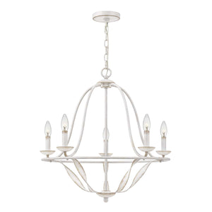 Quoizel Chandelier from the Bradbury range. Bradbury 5 Light Chandelier Product Code = QZ-BRADBURY5-AWH