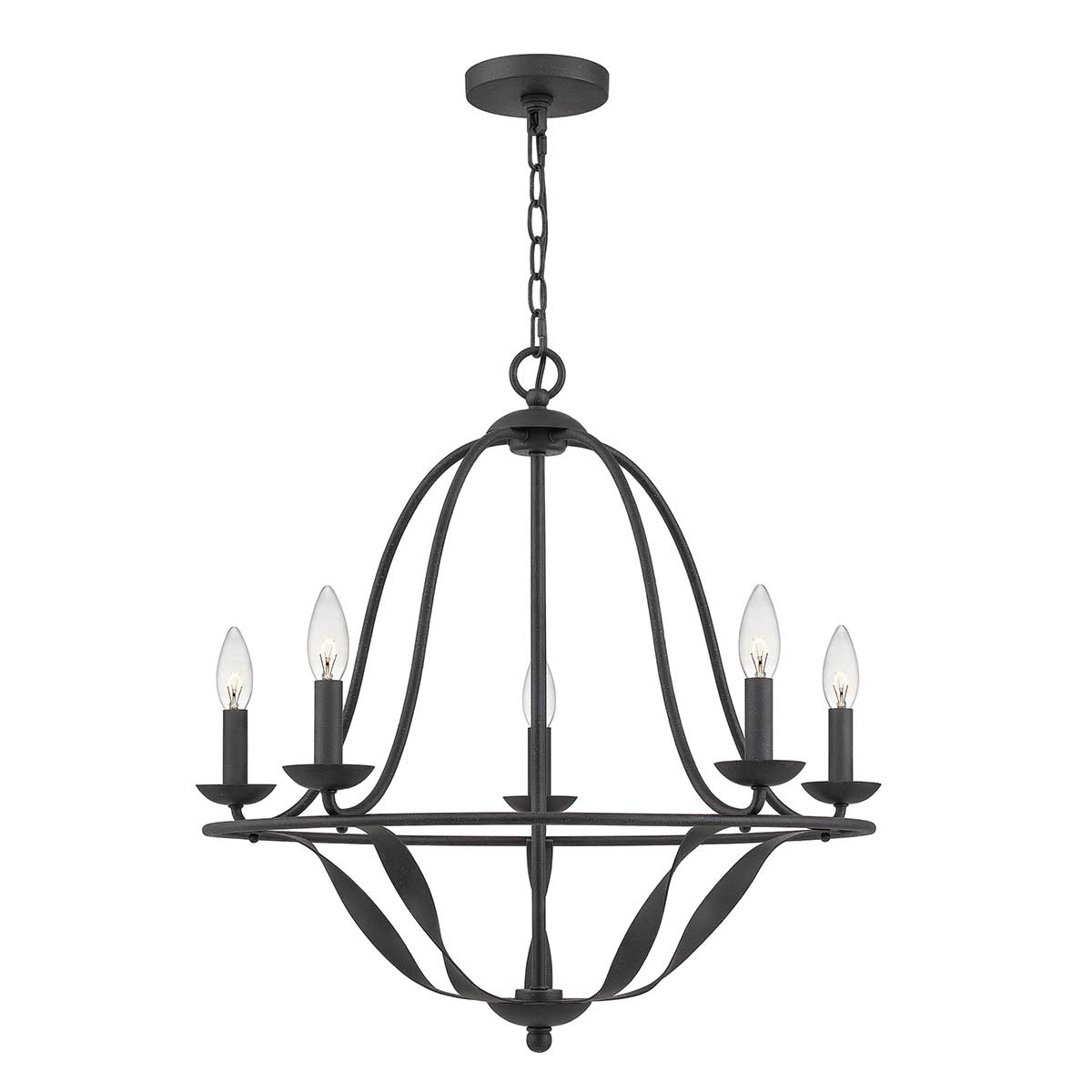 Quoizel Chandelier from the Bradbury range. Bradbury 5 Light Chandelier Product Code = QZ-BRADBURY5-GK