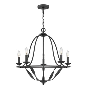 Quoizel Chandelier from the Bradbury range. Bradbury 5 Light Chandelier Product Code = QZ-BRADBURY5-GK
