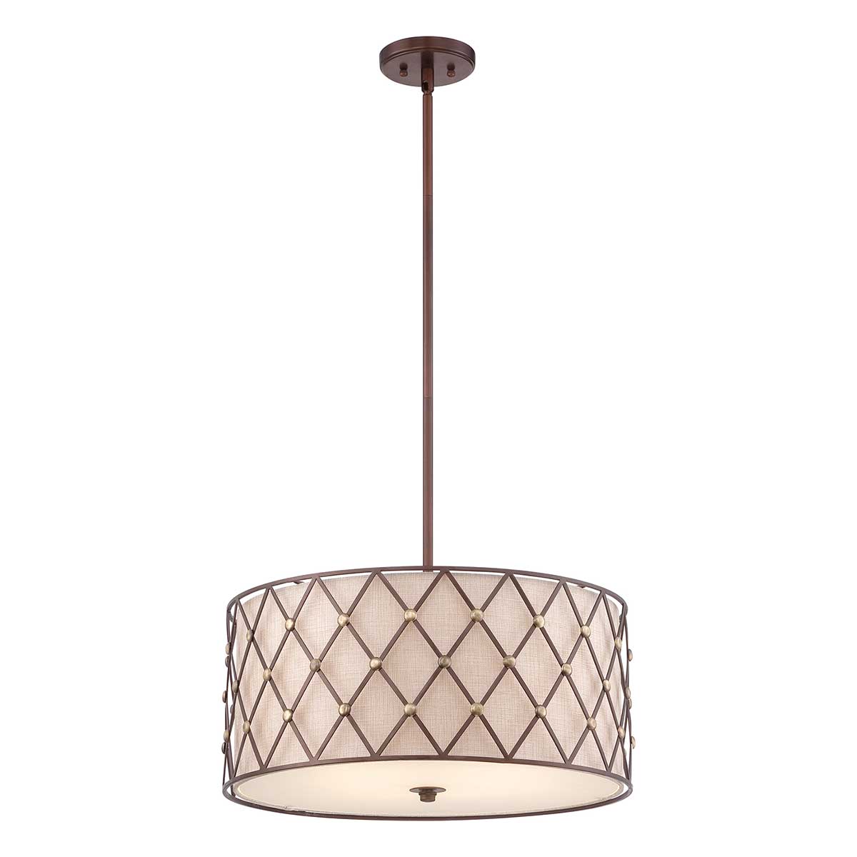 Quoizel Pendant from the Brown Lattice range. Brown Lattice 4 Light Large Pendant Product Code = QZ-BROWN-LATTICE-P-L