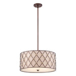 Quoizel Pendant from the Brown Lattice range. Brown Lattice 4 Light Large Pendant Product Code = QZ-BROWN-LATTICE-P-L