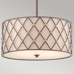 Quoizel Pendant from the Brown Lattice range. Brown Lattice 4 Light Large Pendant Product Code = QZ-BROWN-LATTICE-P-L