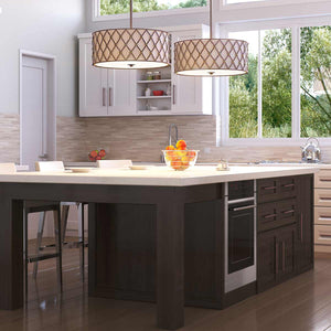 Quoizel Pendant from the Brown Lattice range. Brown Lattice 4 Light Large Pendant Product Code = QZ-BROWN-LATTICE-P-L