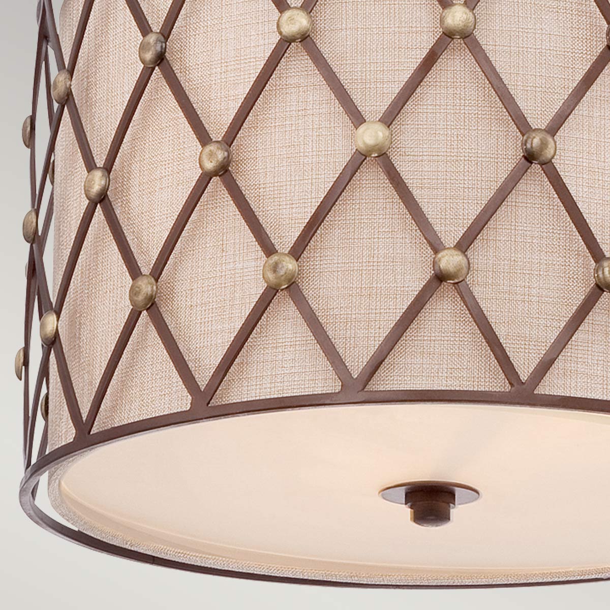 Quoizel Pendant from the Brown Lattice range. Brown Lattice 3 Light Medium Pendant Product Code = QZ-BROWN-LATTICE-P-M