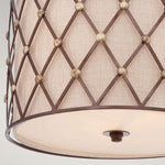 Quoizel Pendant from the Brown Lattice range. Brown Lattice 3 Light Medium Pendant Product Code = QZ-BROWN-LATTICE-P-M