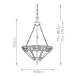 Quoizel Pendant from the Cambridge range. Cambridge 3 Light Pendant – SKU QZ-CAMBRIDGE-P