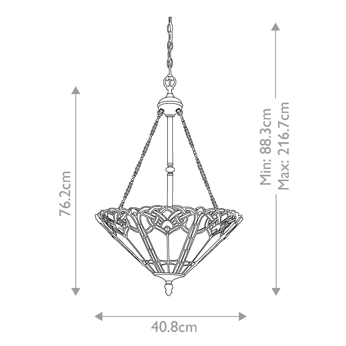 Quoizel Pendant from the Cambridge range. Cambridge 3 Light Pendant – SKU QZ-CAMBRIDGE-P
