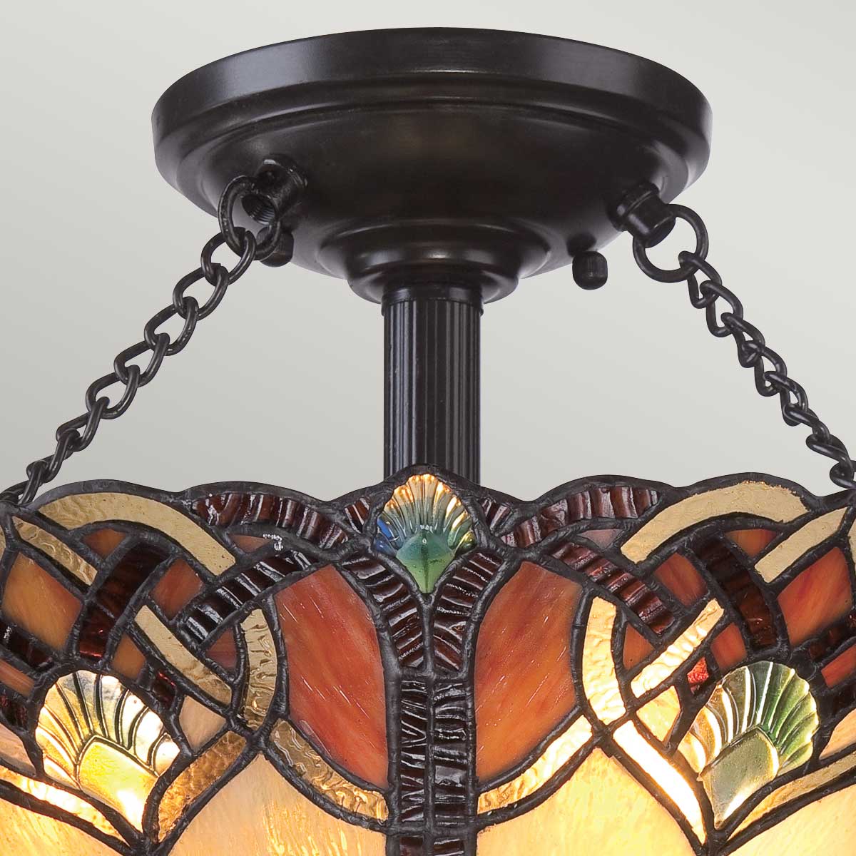 Quoizel Ceiling Semi-Flush from the Cambridge range. Cambridge 2 Light Large Semi-Flush Product Code = QZ-CAMBRIDGE-SF