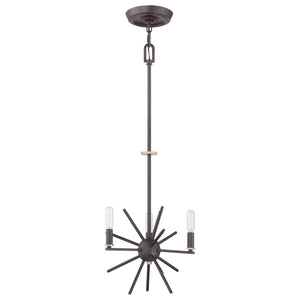 Quoizel Chandelier from the Carnegie range. Carnegie 3 Light Chandelier Product Code = QZ-CARNEGIE3