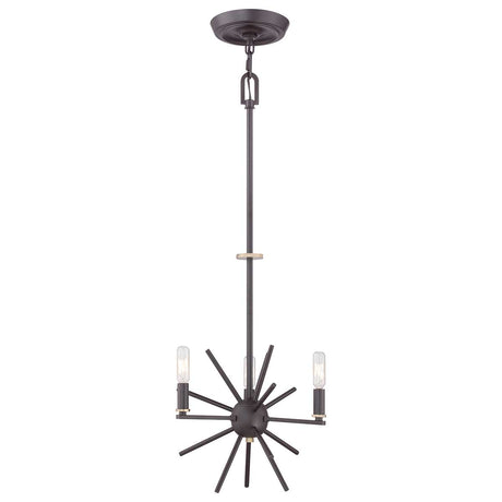 Quoizel Chandelier from the Carnegie range. Carnegie 3 Light Chandelier Product Code = QZ-CARNEGIE3