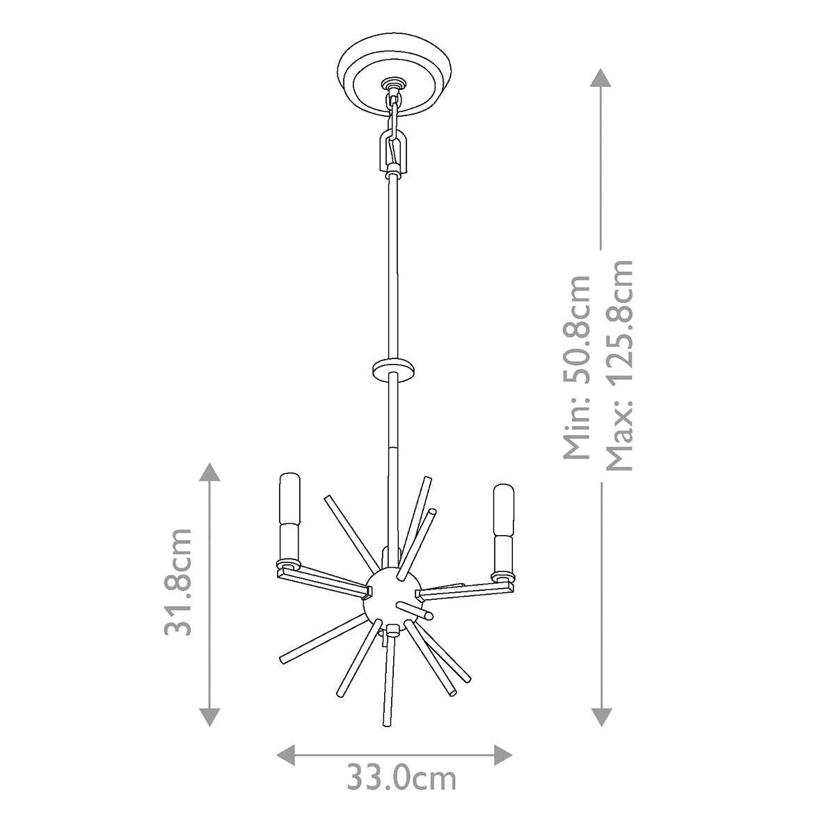 Quoizel Chandelier from the Carnegie range. Carnegie 3 Light Chandelier Product Code = QZ-CARNEGIE3