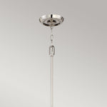 Quoizel Chandelier from the Carnegie range. Carnegie 6 Light Chandelier - Imperial Silver Product Code = QZ-CARNEGIE6-IS
