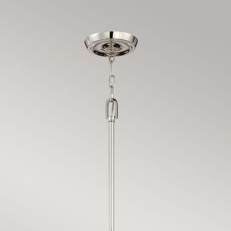 Quoizel Chandelier from the Carnegie range. Carnegie 6 Light Chandelier - Imperial Silver Product Code = QZ-CARNEGIE6-IS