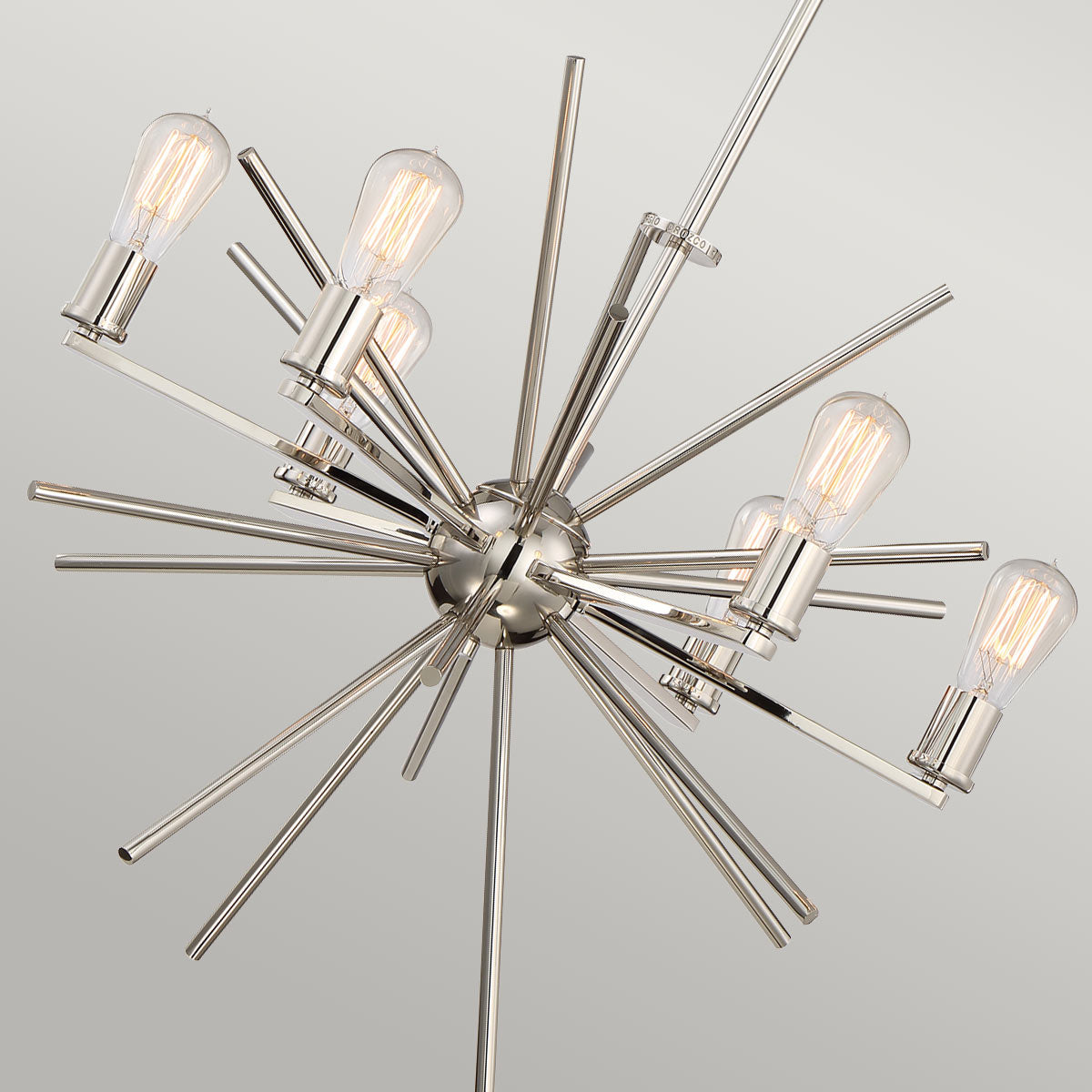 Quoizel Chandelier from the Carnegie range. Carnegie 6 Light Chandelier - Imperial Silver Product Code = QZ-CARNEGIE6-IS