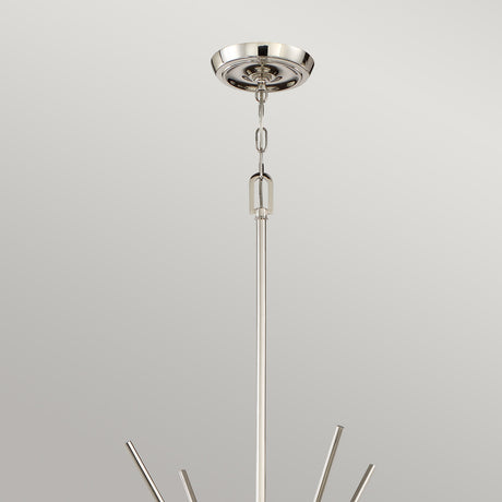 Quoizel Chandelier from the Carnegie range. Carnegie 8 Light Chandelier - Imperial Silver Product Code = QZ-CARNEGIE8-IS