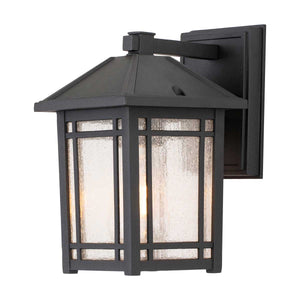 Quoizel Outdoor Wall Light from the Cedar Point range. Cedar Point 1 Light Wall Lantern - Small Product Code = QZ-CEDAR-POINT-S-BK