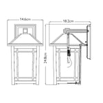 Quoizel Outdoor Wall Light from the Cedar Point range. Cedar Point 1 Light Wall Lantern - Small – SKU QZ-CEDAR-POINT-S-BK