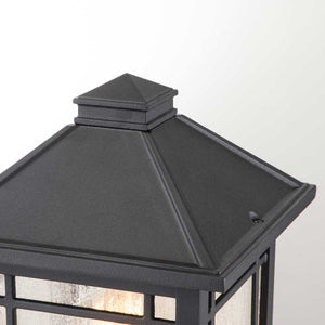 Quoizel Pedestal Lantern from the Cedar Point range. Cedar Point 1 Light Pedestal Product Code = QZ-CEDAR-POINT3-M-BK