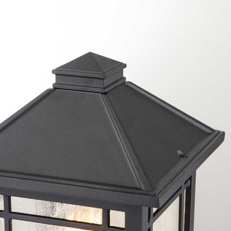 Quoizel Pedestal Lantern from the Cedar Point range. Cedar Point 1 Light Pedestal Product Code = QZ-CEDAR-POINT3-M-BK