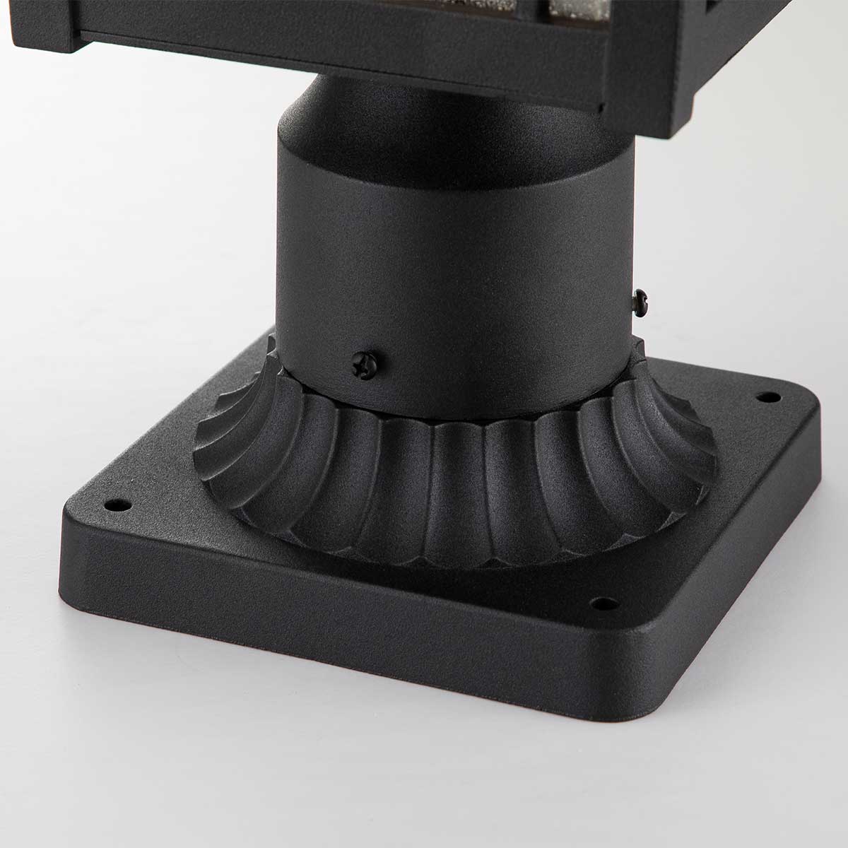 Quoizel Pedestal Lantern from the Cedar Point range. Cedar Point 1 Light Pedestal Product Code = QZ-CEDAR-POINT3-M-BK