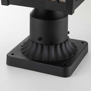 Quoizel Pedestal Lantern from the Cedar Point range. Cedar Point 1 Light Pedestal Product Code = QZ-CEDAR-POINT3-M-BK