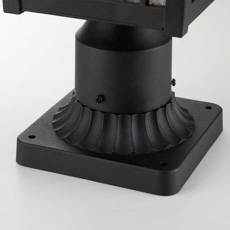 Quoizel Pedestal Lantern from the Cedar Point range. Cedar Point 1 Light Pedestal Product Code = QZ-CEDAR-POINT3-M-BK