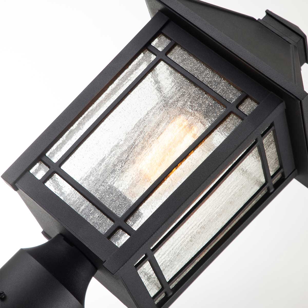 Quoizel Pedestal Lantern from the Cedar Point range. Cedar Point 1 Light Pedestal Product Code = QZ-CEDAR-POINT3-M-BK
