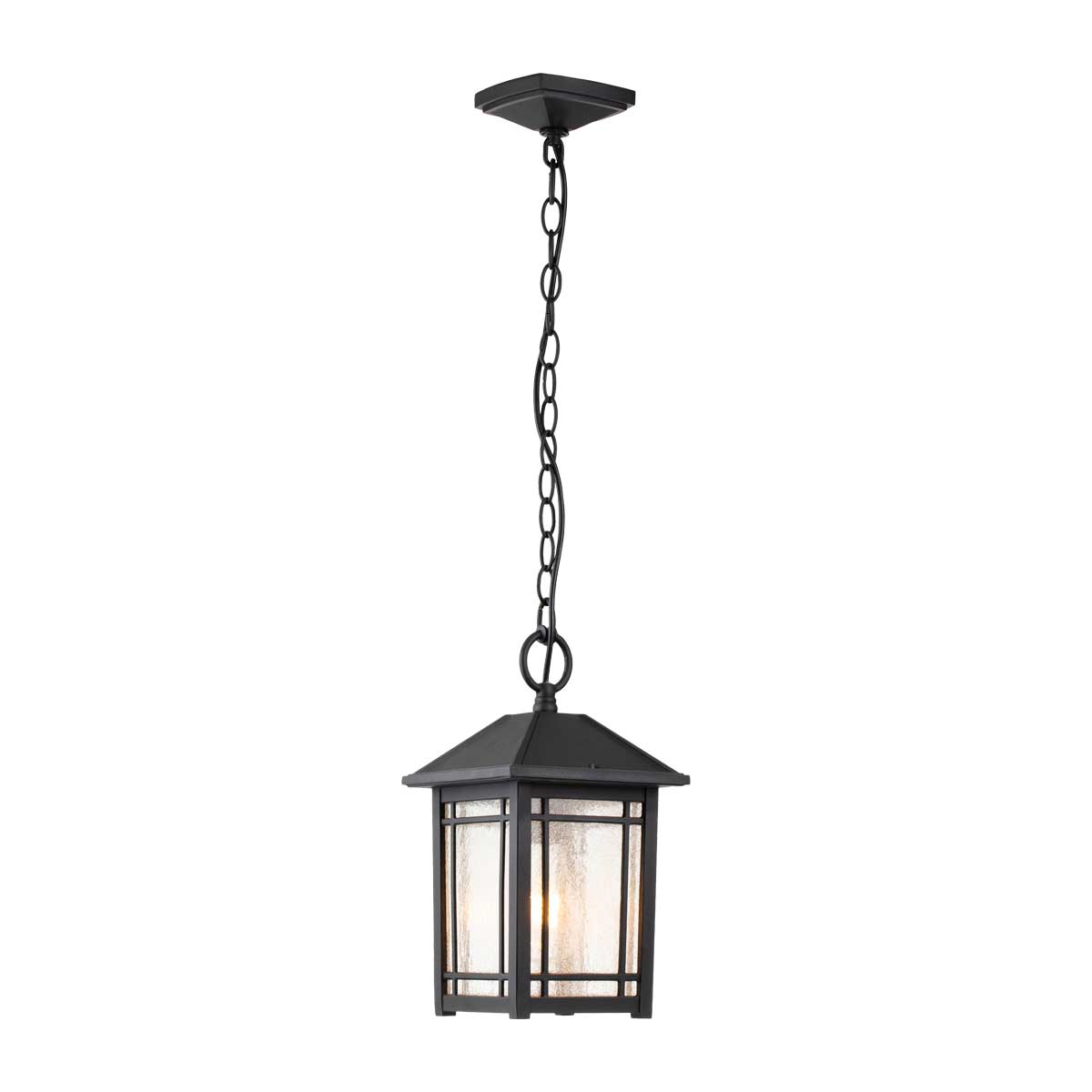 Quoizel Outdoor Hanging from the Cedar Point range. Cedar Point 1 Light Chain Lantern Product Code = QZ-CEDAR-POINT8-M-BK