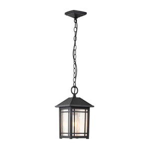 Quoizel Outdoor Hanging from the Cedar Point range. Cedar Point 1 Light Chain Lantern Product Code = QZ-CEDAR-POINT8-M-BK