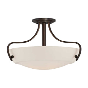 Quoizel Ceiling Semi-Flush from the Chantilly range. Chantilly 3 Light Semi-Flush Light Product Code = QZ-CHANTILLY-SF3