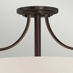 Quoizel Ceiling Semi-Flush from the Chantilly range. Chantilly 3 Light Semi-Flush Light Product Code = QZ-CHANTILLY-SF3