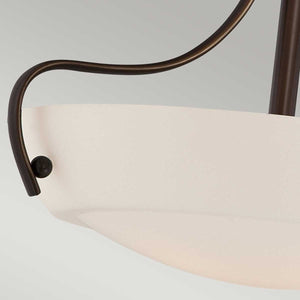 Quoizel Ceiling Semi-Flush from the Chantilly range. Chantilly 3 Light Semi-Flush Light Product Code = QZ-CHANTILLY-SF3
