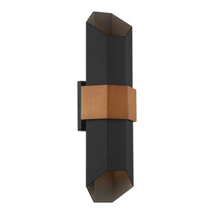 Quoizel Outdoor Wall Light from the Chasm range. Chasm LED Wall Lantern - Large Product Code = QZ-CHASM-L-BKW