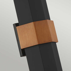 Quoizel Outdoor Wall Light from the Chasm range. Chasm LED Wall Lantern - Large Product Code = QZ-CHASM-L-BKW